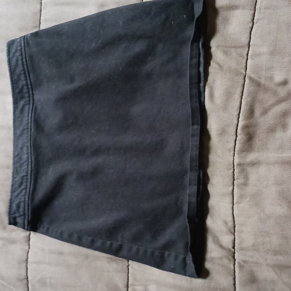 Black mini skirt